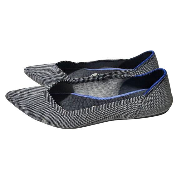 Rothy’s The Point Flats – Women’s 8.5 –Cloud Gray Bird's Eye - Picture 2 of 8